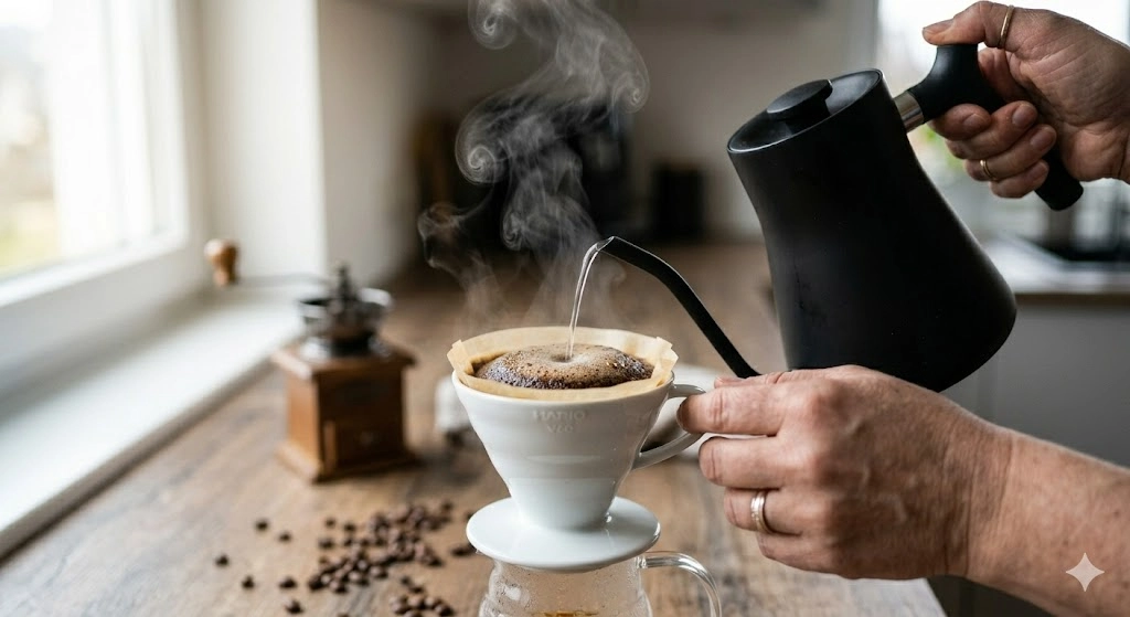 Café no V60, hario, v60